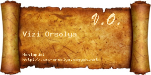 Vizi Orsolya névjegykártya